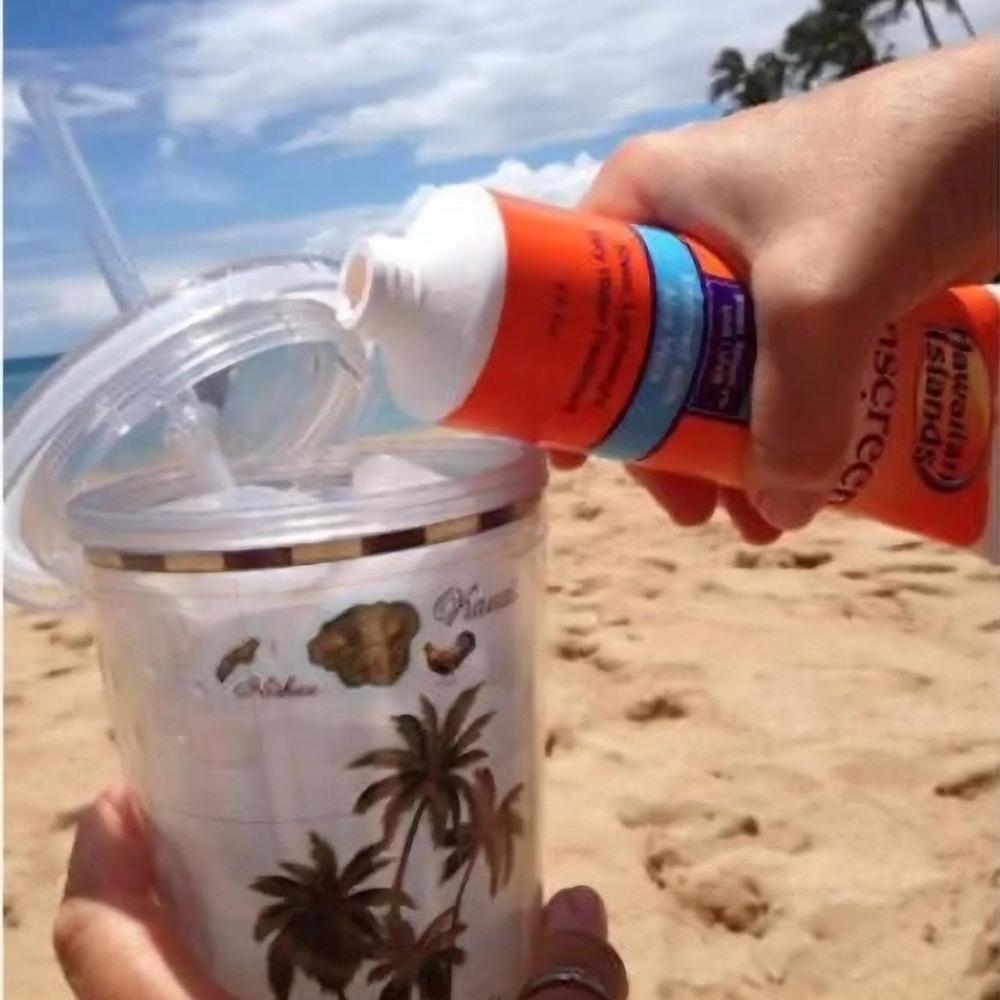 Flask Hidden in Plain Sight Festival Beach Sunscreen